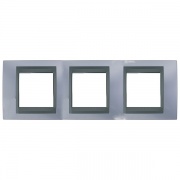 Рамка Unica Top 3 поста Берилл-Графит