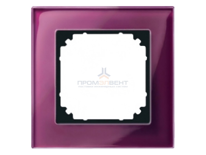 Рамка Merten M-PLAN стекло 1 пост Рубин (System M)