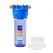 Фильтр магистральный 10"SL ГЕЙЗЕР 1П - 1/2" x 3/4" (НР/НР, прозрачная колба)