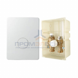 Комплект термостатический VALTEC ICBOX-4 (с пластиковой панелью, цвет белый)
