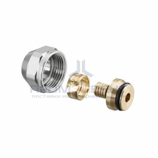 Соединение резьбозажимное Oventrop Cofit S - 16x2.0 x 3/4"EK (для металлопласт.труб, цвет никель)