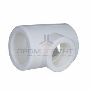 Тройник переходной KALDE - 20 x 25 x 20 (для полипропиленовых труб под пайку, цвет белый)