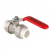 Кран шаровой разъемный VALTEC VTp.745 - 32 (Пайка/Пайка, для полипропиленовых труб, цвет белый)