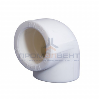 Отвод 90° KALDE - 75 (для полипропиленовых труб под пайку, цвет белый)