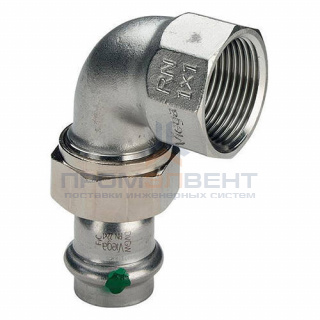 Отвод 90° разъемный Viega Sanpress Inox 2355 - 15 x 1/2" (нержавеющая сталь)