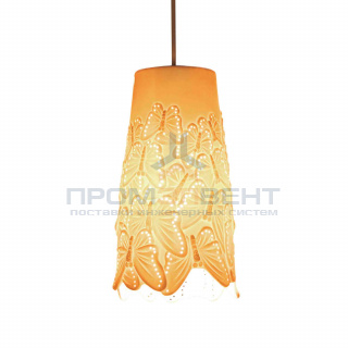 18-023 Светильник декоративный, подвесной, "Бабочки" вытянутый, керамический, Е27 40Вт, 220В, размер: 14*14*28 см.