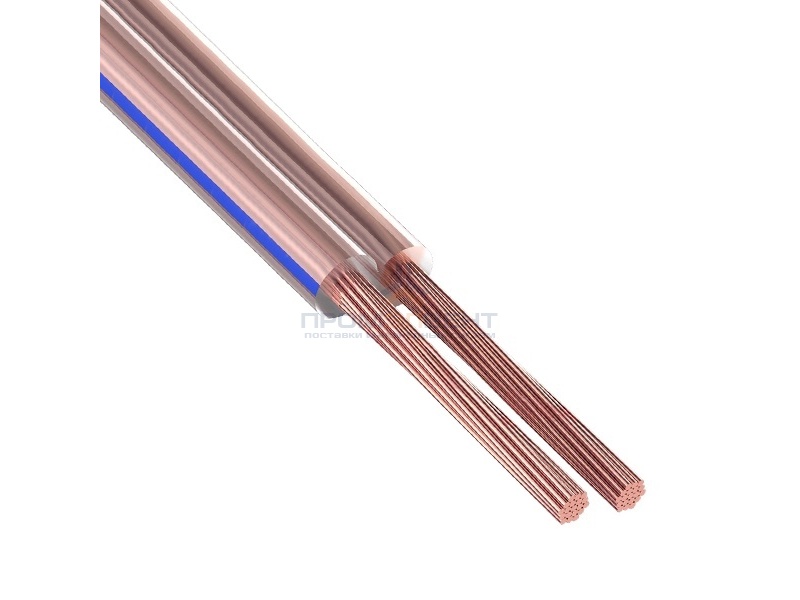 Кабель акустический 2х1,5 Rexant BLUELINE прозрачный