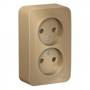 Розетка 2-ая без заземления без шторок Blanca Schneider Electric 16А 250В титан