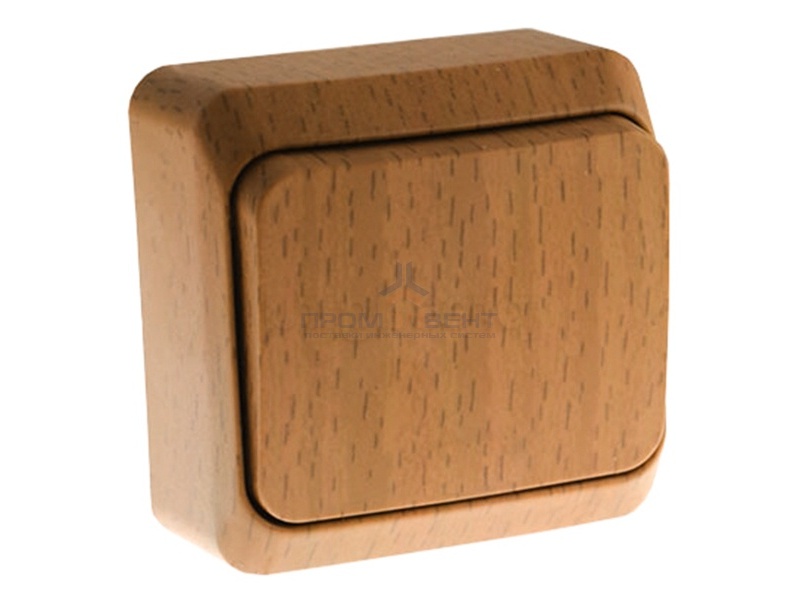 Переключатель одноклавишный Этюд темный бук [уп 25шт]