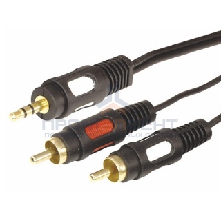 Шнур 3.5 Stereo Plug-2RCA Plug 7М GOLD