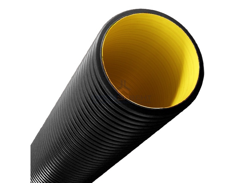 Труба жесткая двустенная для кабельной канализации DKC, (10кПа) д125мм, цвет черный [уп.6м]