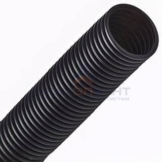 Труба ПНД гофрированная DKC д.20мм, лёгкая с протяжкой, цвет чёрный [бухта 100м]