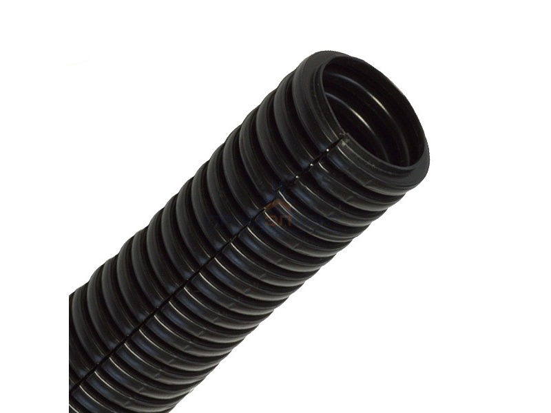 Труба гофрированная ПП д20 разрезная лёгкая HF безгалогенная черная (100м)