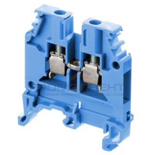 Клеммник ABB М4/6 N на DIN-рейку 4мм.кв. синий