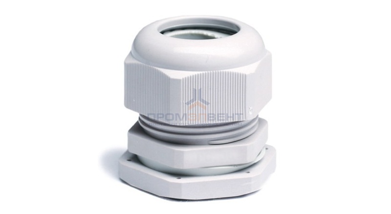 Зажим кабельный с контргайкой DKC IP68, PG21, диаметр кабеля 13-18мм